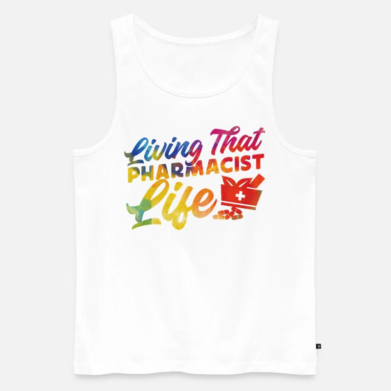 Pharmacy Tech Technician - Men's Premium Organic Tank Top - white