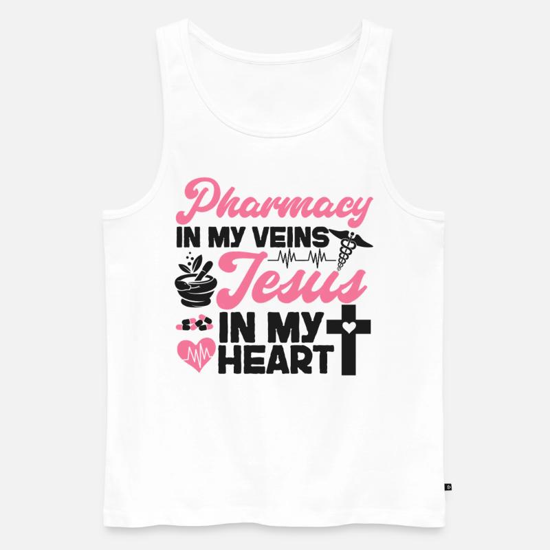 Pharmacy Tech Technician - Männer Premium Bio Tank Top - Weiß