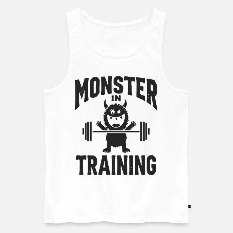 Monster Fun - Männer Premium Bio Tank Top - Weiß
