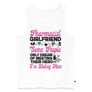 Pharmacy Tech Technician - Men's Premium Organic Tank Top - white - Front - Michal (187cm)