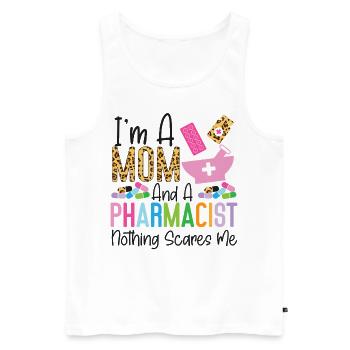 Technicien en pharmacie - Débardeur bio Premium Homme - blanc - Devant - Michal (187cm)