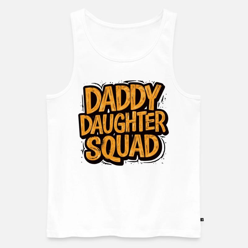 Daddy Daughter Squad Shirt - Männer Premium Bio Tank Top - Weiß