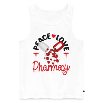 Pharmacy Tech Technician - Men's Premium Organic Tank Top - white - Front - Michal (187cm)