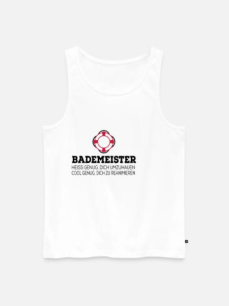 Lifeguard - Men's Premium Organic Tank Top - white