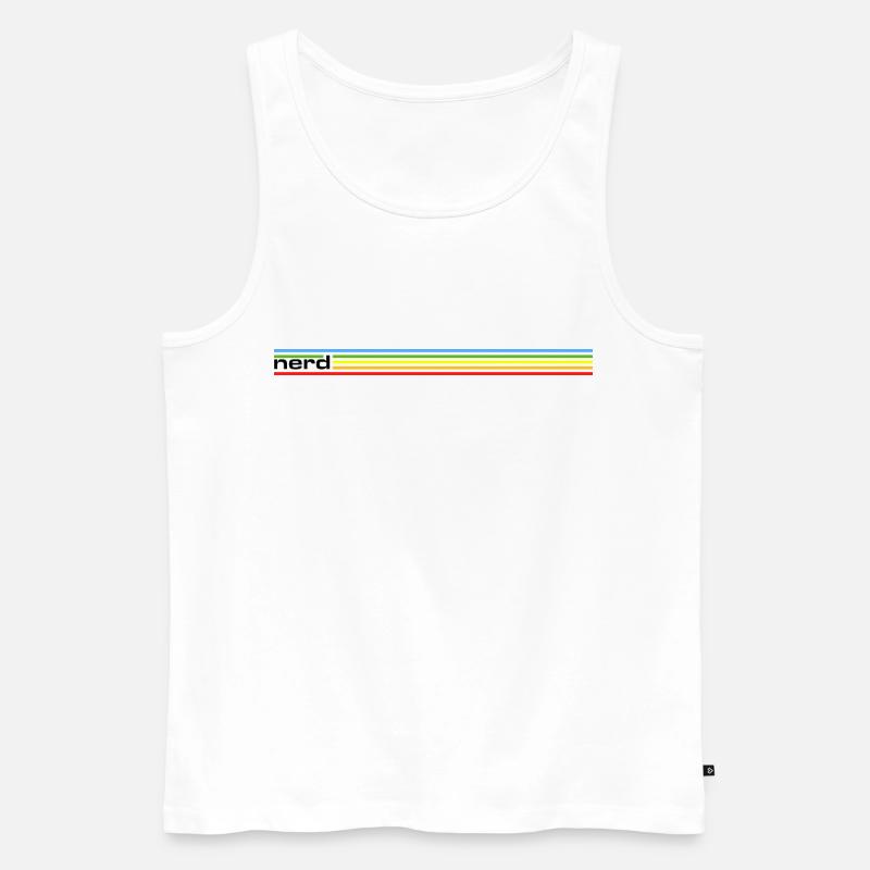 NERDY forever - nerd Rainbow - Männer Premium Bio Tank Top - Weiß