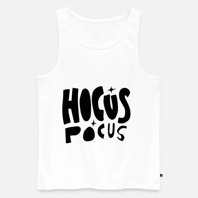 Hocus Pocus (schwarz) - Männer Premium Bio Tank Top - Weiß