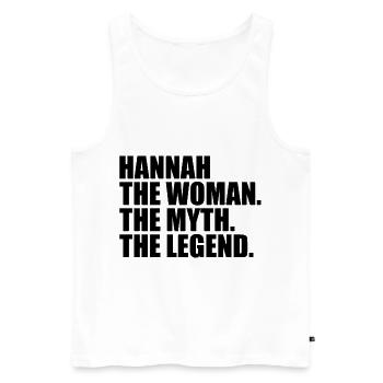 Woman Mythos Legende Name Hannah - Männer Premium Bio Tank Top - Weiß - Vorne - Michal (187cm)