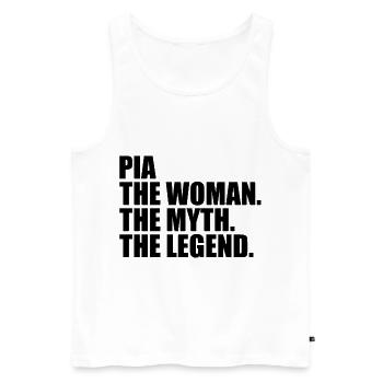 Woman Myth Legend Name Pia - Men's Premium Organic Tank Top - white - Front - AI Model Male 178 light (178cm)