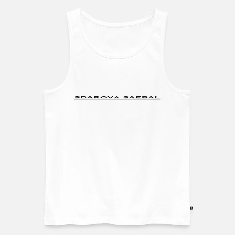 SDAROVA SAEBAL - Männer Premium Bio Tank Top - Weiß