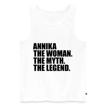 Woman Mythos Legende Name Annika - Männer Premium Bio Tank Top - Weiß - Vorne - Michal (187cm)