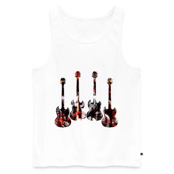 Cool Guitars - Débardeur bio Premium Homme - blanc - Devant - Michal (187cm)