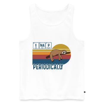 I Nap Periodically Vintage Funny Science Sloth - Men's Premium Organic Tank Top - white - Front - Michal (187cm)