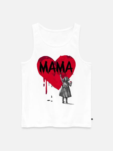 Mama - Tochter - Männer Premium Bio Tank Top - Weiß