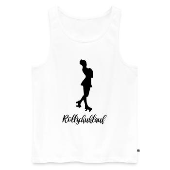 Rollkunstlauf Rollschuhe Pirouette Rollschuhlauf - Männer Premium Bio Tank Top - Weiß - Vorne - AI Model Male 178 light (178cm)