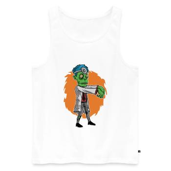 Zombie doctor gift dentist doctor - Men's Premium Organic Tank Top - white - Front - Michal (187cm)