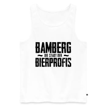 Bamberg Ville des professionnels de la bière buveur de bière cadeau - Débardeur bio Premium Homme - blanc - Devant - Michal (187cm)