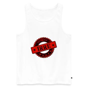 Stempel definitiv irre Spruch Geschenk Spaß Witz - Männer Premium Bio Tank Top - Weiß - Vorne - Michal (187cm)