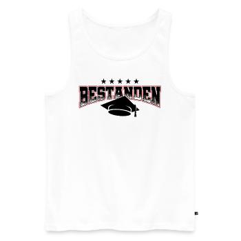 Bachelor Master Abschluss Promotion Sponsion Uni - Männer Premium Bio Tank Top - Weiß - Vorne - Michal (187cm)