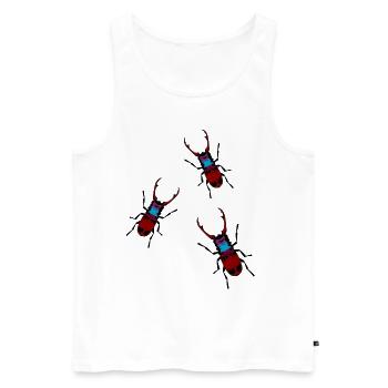Insectes Cerf Coléoptère Insectes Bois Animaux forestiers - Débardeur bio Premium Homme - blanc - Devant - Michal (187cm)