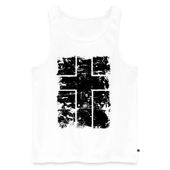2reborn Kreuzritter Templer Paladin - Männer Premium Bio Tank Top - Weiß - Vorne - AI Model Male 178 light (178cm)