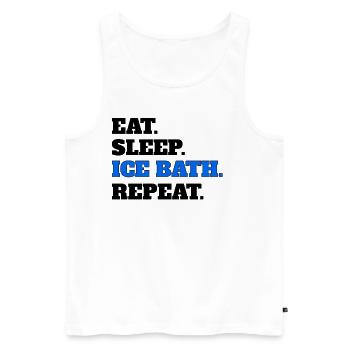 Ice bath - Men's Premium Organic Tank Top - white - Front - AI Model Male 178 light (178cm)