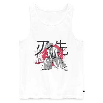 HASAKI - Edge of Blade japanisches Gaming Design - Männer Premium Bio Tank Top - Weiß - Vorne - AI Model Male 178 light (178cm)