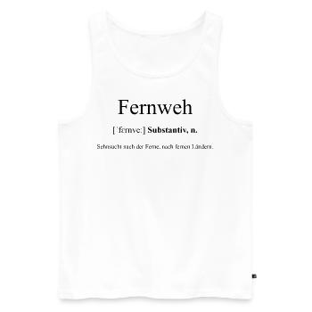 Fernweh Definition Dictionary - Männer Premium Bio Tank Top - Weiß - Vorne - Michal (187cm)