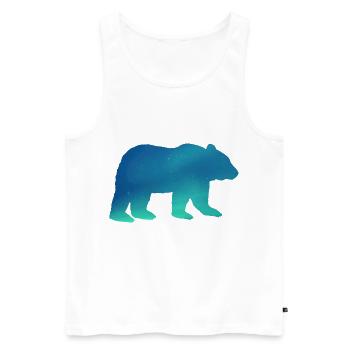 Silhouette d’ours - Débardeur bio Premium Homme - blanc - Devant - Michal (187cm)