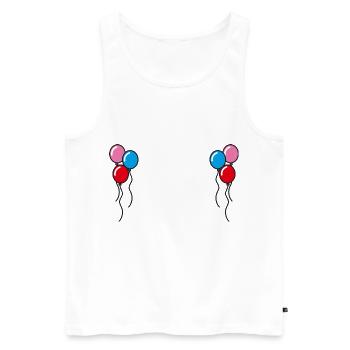 Luftballons Geschenkidee - Männer Premium Bio Tank Top - Weiß - Vorne - Michal (187cm)