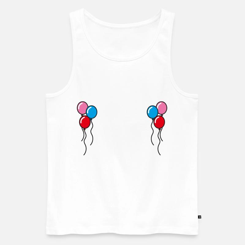 Luftballons Geschenkidee - Männer Premium Bio Tank Top - Weiß