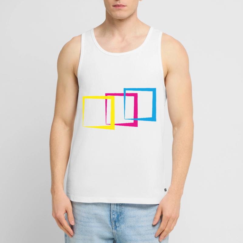 Square Square Pattern Geometry Men's Premium Organic Tank Top
