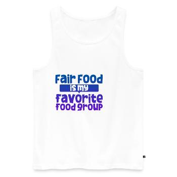 Fair Food Is My Favorite Food Group 4 - Men's Premium Organic Tank Top - white - Front - Michal (187cm)