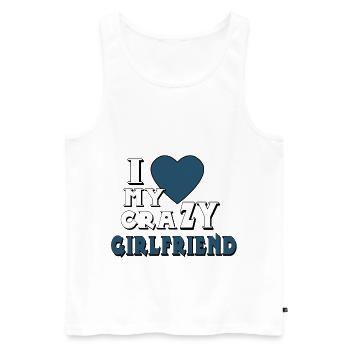 i love Partnerlook (part1) Geschenkidee Paar - Männer Premium Bio Tank Top - Weiß - Vorne - AI Model Male 178 light (178cm)