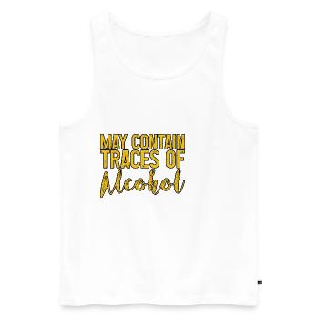 May Contain Traces Of Alcohol 3 - Men's Premium Organic Tank Top - white - Front - Michal (187cm)