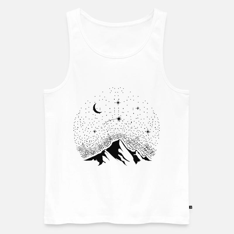 Astro Berg Sternschnuppe Glücksbringer Geschenk - Männer Premium Bio Tank Top - Weiß