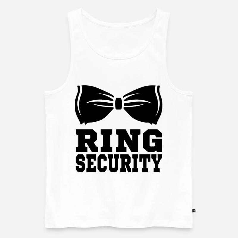 Ring Security Mit Fliege Hochzeitsgeschenke - Männer Premium Bio Tank Top - Weiß