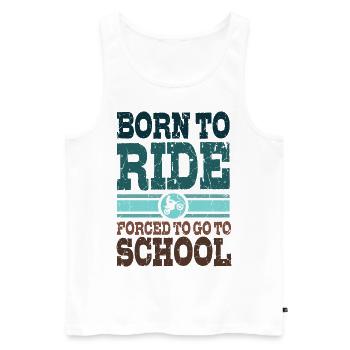 Born To Drive Born Dirt Bike Moto Cross Gift - Men's Premium Organic Tank Top - white - Front - Michal (187cm)