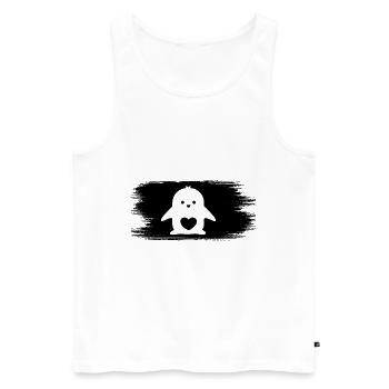 Pinguin - penguin - Männer Premium Bio Tank Top - Weiß - Vorne - Michal (187cm)