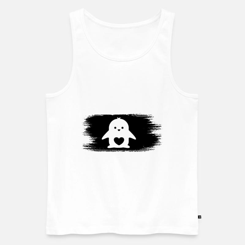 Pinguin - penguin - Männer Premium Bio Tank Top - Weiß