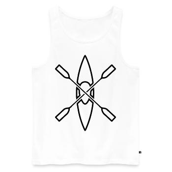 KAYAK PADDLE KAYAK Kayaker Kayaking Kayaking - Men's Premium Organic Tank Top - white - Front - AI Model Male 178 light (178cm)