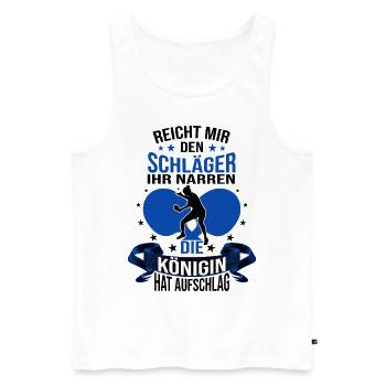 Tischtennis Spieler Spruch, Tischtennis Geschenk - Männer Premium Bio Tank Top - Weiß - Vorne - Michal (187cm)