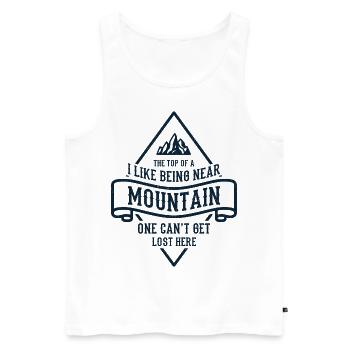 Mountaineering Sayings I Like Being Near The Top Of - Men's Premium Organic Tank Top - white - Front - Michal (187cm)