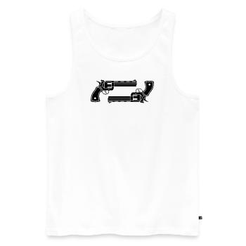 Shooting Club Shooting Sports Sports Shooter Revolver - Men's Premium Organic Tank Top - white - Front - AI Model Male 178 light (178cm)