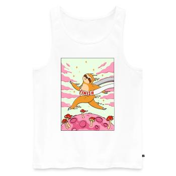 Sloth Lucid Dream - Men's Premium Organic Tank Top - white - Front - AI Model Male 178 light (178cm)