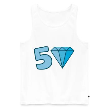 50th Birthday Diamant - Men's Premium Organic Tank Top - white - Front - Michal (187cm)