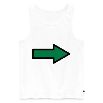 Arrow Sign Symbols - Men's Premium Organic Tank Top - white - Front - Michal (187cm)