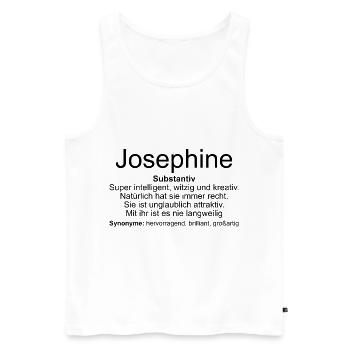 Name Definition Josephine - Männer Premium Bio Tank Top - Weiß - Vorne - AI Model Male 178 light (178cm)