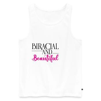 Biracial And Beautiful 2 - Men's Premium Organic Tank Top - white - Front - Michal (187cm)