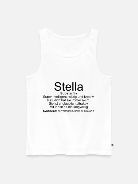 Name Definition Stella - Männer Premium Bio Tank Top - Weiß