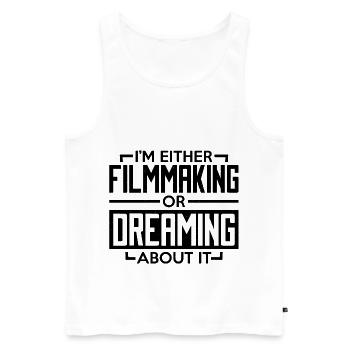 Film film cinéaste caméra réalisateur - Débardeur bio Premium Homme - blanc - Devant - AI Model Male 178 light (178cm)